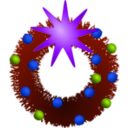 download Festive Wreath clipart image with 225 hue color