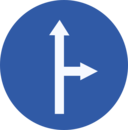 Indian Road Sign Ahead Or Turn Right