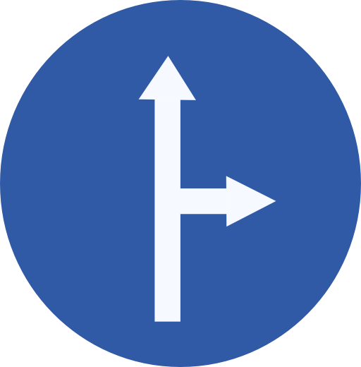 Indian Road Sign Ahead Or Turn Right