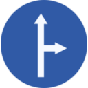 Indian Road Sign Ahead Or Turn Right