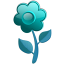 download Flower A6 clipart image with 180 hue color