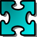 download Red Jigsaw Piece 03 clipart image with 180 hue color