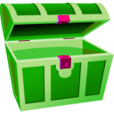 download Treasure Chest clipart image with 90 hue color
