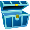 download Treasure Chest clipart image with 180 hue color