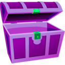 download Treasure Chest clipart image with 270 hue color