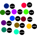 download Color Dot clipart image with 225 hue color