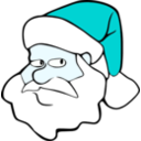 download Santa clipart image with 180 hue color