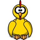 download Cartoon Chicken clipart image with 0 hue color