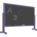 download Blackboard With Stand And Letters clipart image with 225 hue color