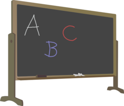 Blackboard With Stand And Letters