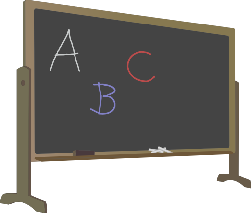 Blackboard With Stand And Letters