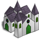 download Rpg Map Symbols Cathedral clipart image with 90 hue color