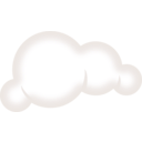 download Set Of Soft Clouds clipart image with 180 hue color