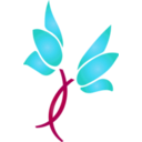 download Flower Icon clipart image with 180 hue color