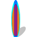 download Surfboard clipart image with 180 hue color