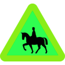 download Horserider Roadsign clipart image with 90 hue color
