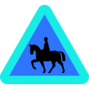 download Horserider Roadsign clipart image with 180 hue color