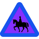 download Horserider Roadsign clipart image with 225 hue color