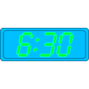 download Digital Clock clipart image with 135 hue color