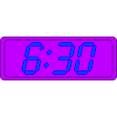 download Digital Clock clipart image with 225 hue color