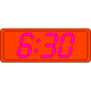 download Digital Clock clipart image with 315 hue color