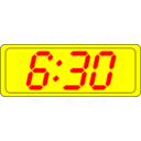 download Digital Clock clipart image with 0 hue color