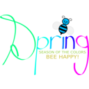 download Spring With Bee clipart image with 135 hue color