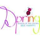 download Spring With Bee clipart image with 270 hue color