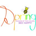 download Spring With Bee clipart image with 0 hue color