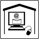 download Hotel Icon Has Email In Room clipart image with 0 hue color