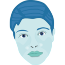 download Cara clipart image with 180 hue color