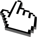 download Hand Cursor clipart image with 0 hue color