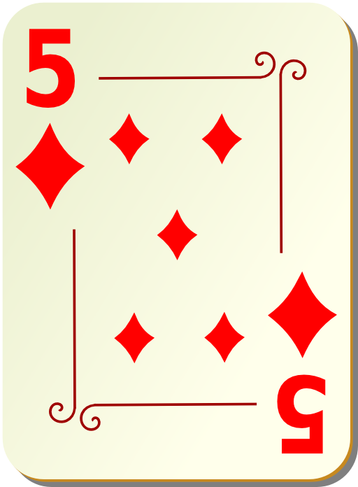 Ornamental Deck 5 Of Diamonds