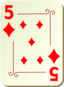 Ornamental Deck 5 Of Diamonds