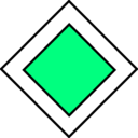 download Priority Road Traffic Sign clipart image with 90 hue color
