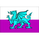 download Cymru Flag Wales clipart image with 180 hue color