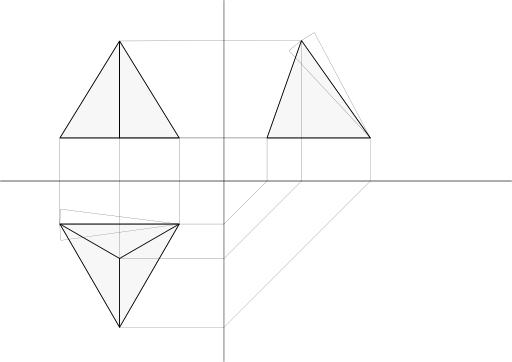 Tetrahedron Parallel Projection Tetraeder Parallel Projiziert