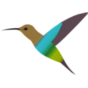 download Humming Bird clipart image with 315 hue color