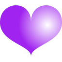 download Heart clipart image with 270 hue color