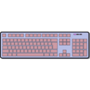 download Keyboard clipart image with 180 hue color