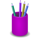 download Penholder clipart image with 225 hue color