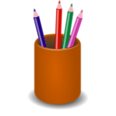 download Penholder clipart image with 315 hue color