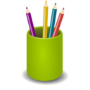 download Penholder clipart image with 0 hue color