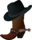 Cowboy Boot And Hat
