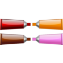 Color Tube Red Brown Orange Pink