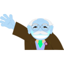 download Old Man Smiling clipart image with 180 hue color