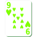download White Deck 9 Of Hearts clipart image with 90 hue color