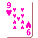 download White Deck 9 Of Hearts clipart image with 315 hue color