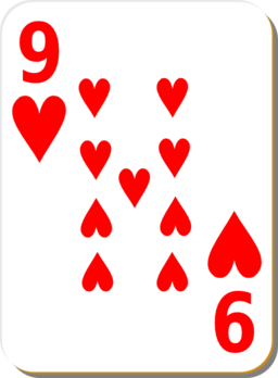 White Deck 9 Of Hearts