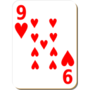 download White Deck 9 Of Hearts clipart image with 0 hue color